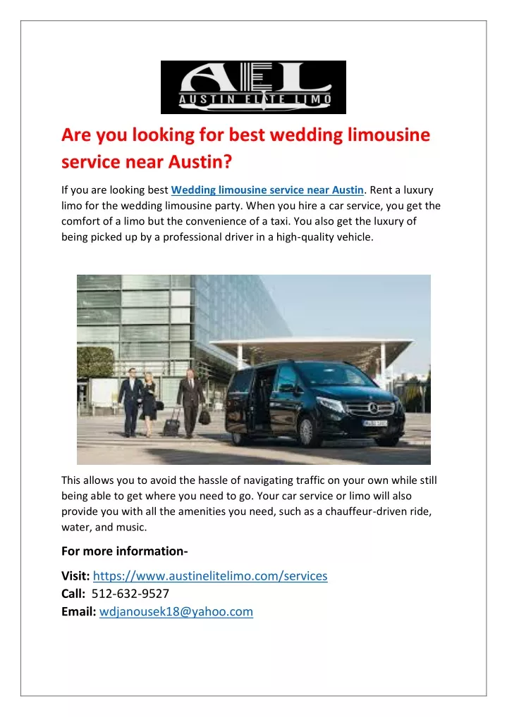 are you looking for best wedding limousine