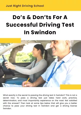 just right driving school