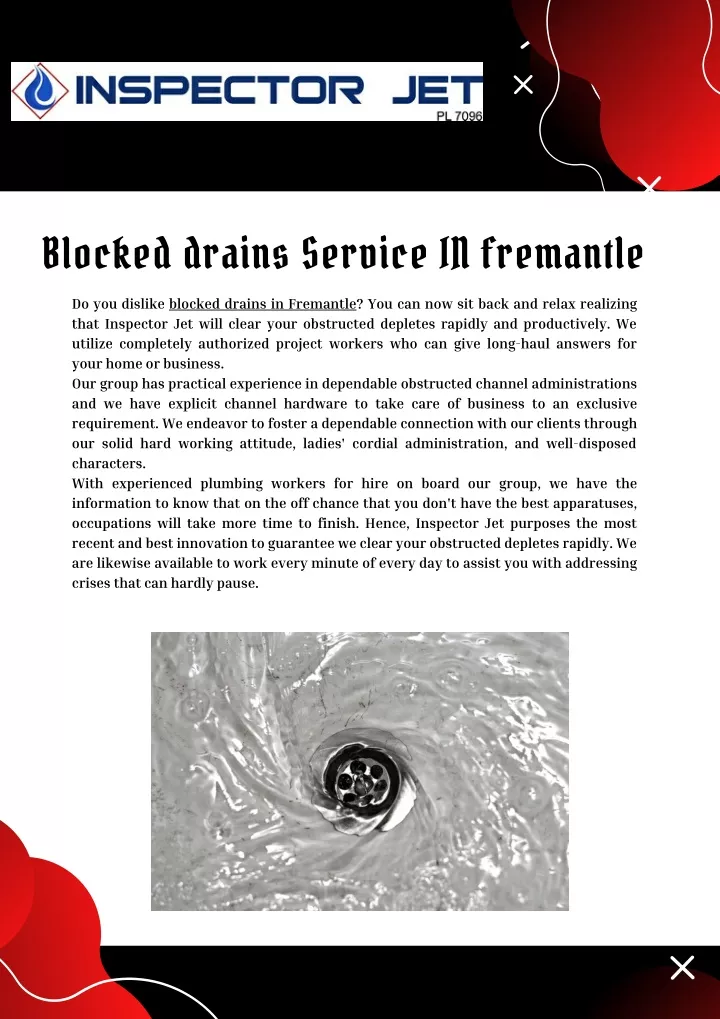 blocked drains service in fremantle