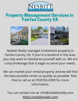 Property Management Services in Fairfax County VA