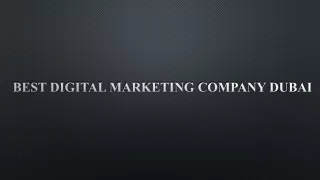 Best Digital Marketing Company Dubai