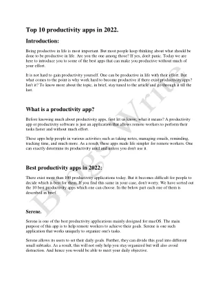 top 10 productivity apps in 2022