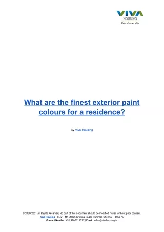 what are the finest exterior paint colours