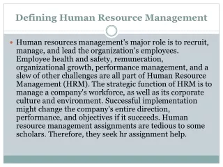 defining human resource management