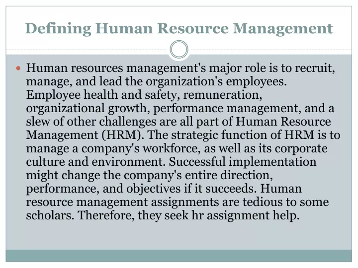 defining human resource management