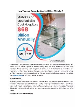how to avoid expensive medical billing mistakes