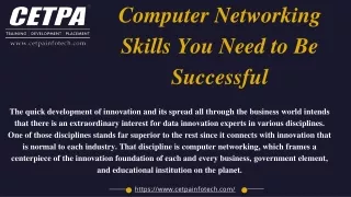 computer networking skills you need