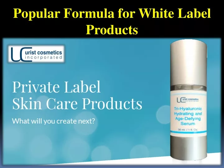 popular formula for white label products