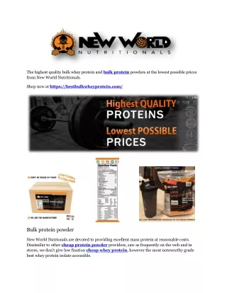 Cheap protein powder