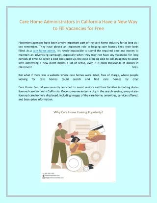 care home administrators in california have