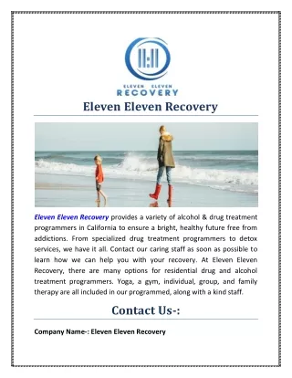 Eleven Eleven Recovery