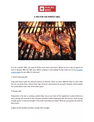 5 Tips To Make Perfect Chicken BBQ At Home - Halalbox