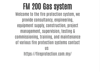 fm 200 gas system welcome to the fire protection