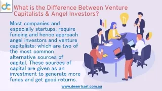 What is the Difference Between Venture Capitalists & Angel Investors?
