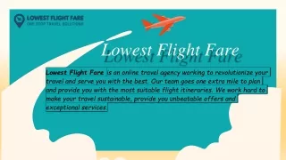 lowest flight fare