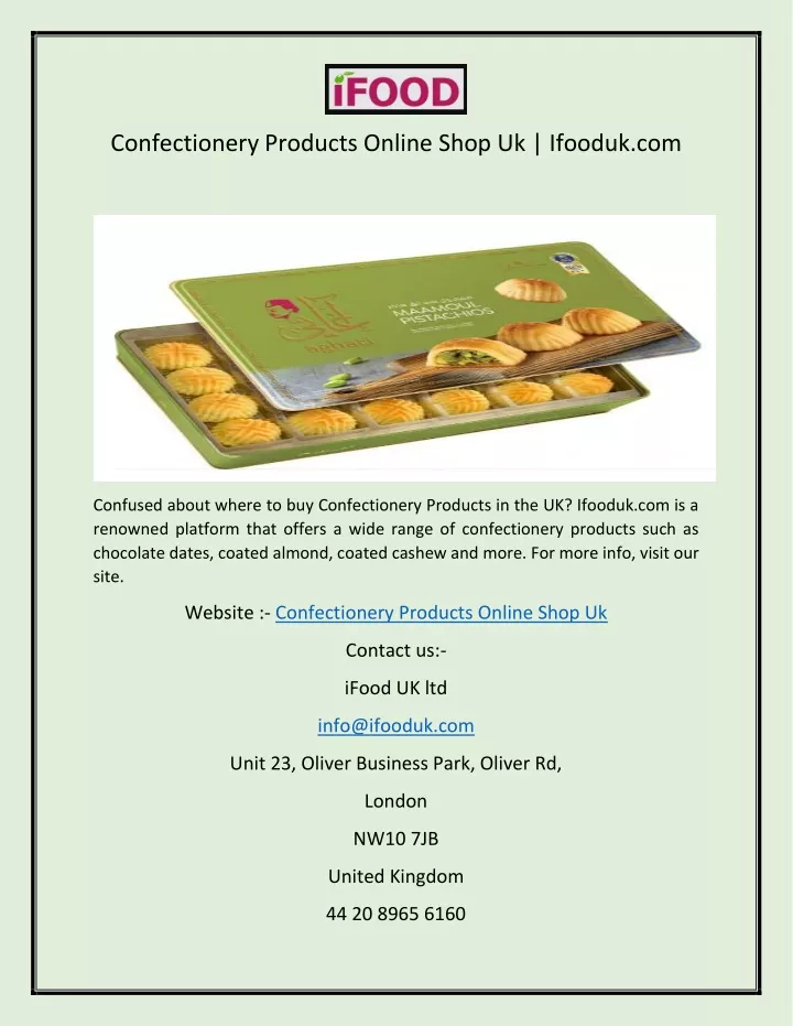 confectionery products online shop uk ifooduk com