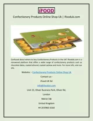confectionery products online shop uk ifooduk com