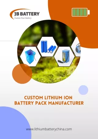 custom lithium ion battery pack manufacturer