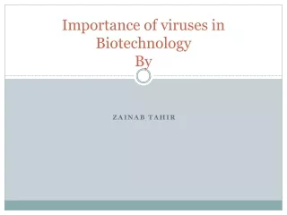 importance of viruses in biotechnology by