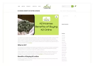 K2 Incense: Benefits of Buying K2 Online