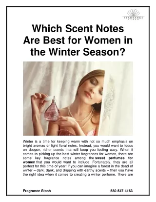 Which Scent Notes Are Best For Women in the Winter Season