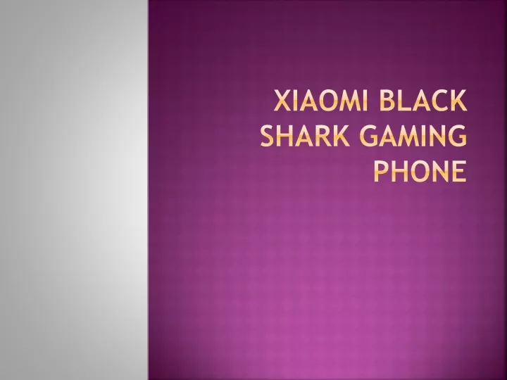 xiaomi black shark gaming phone