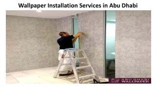 Wallpaper Installation Service in Abu Dhabi