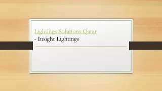 lightings solutions qatar insight lightings