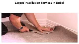 Carpet Installation Services In Dubai