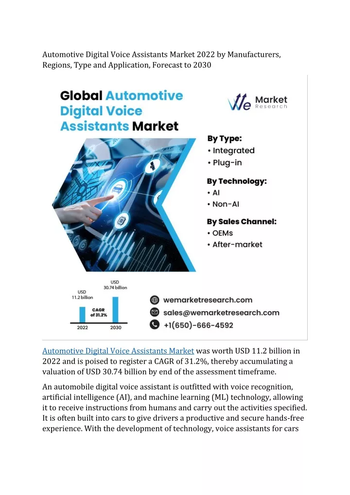 automotive digital voice assistants market 2022