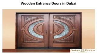 Wooden Entrance Doors In Dubai