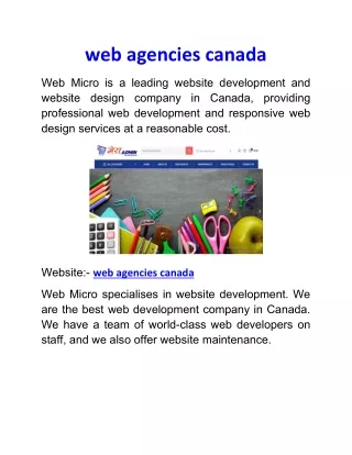 web agencies canada