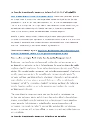 north america neonatal jaundice management market