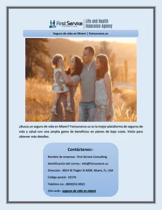 seguro de vida en miami fsinsurance us