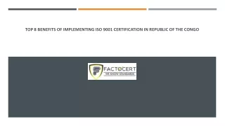 top 8 benefits of implementing iso 9001 certification in republic of the congo