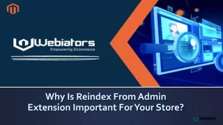 why is reindex from admin extension important for your store