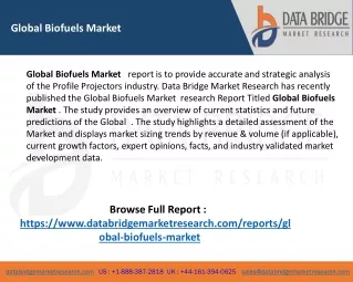 global biofuels market
