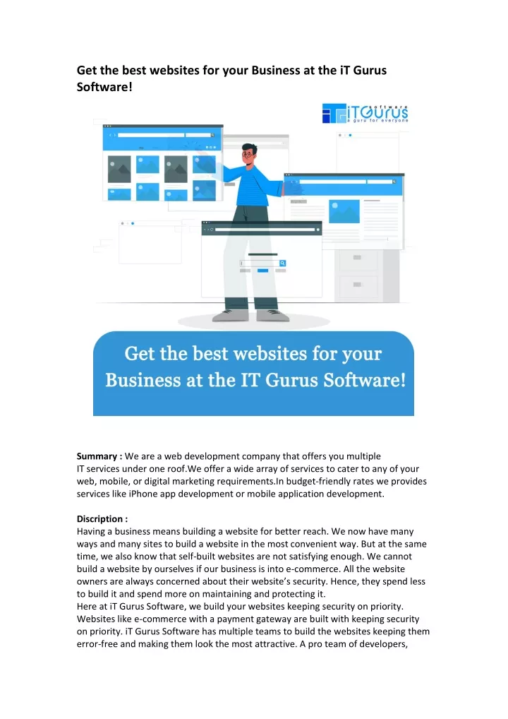 get the best websites for your business