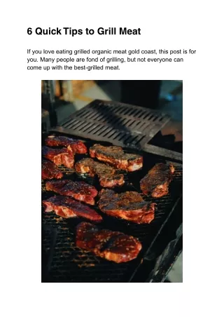 6 quick tips to grill meat