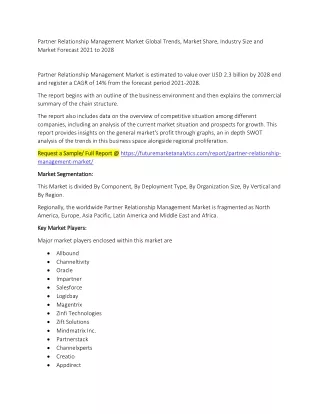 partner relationship management market global
