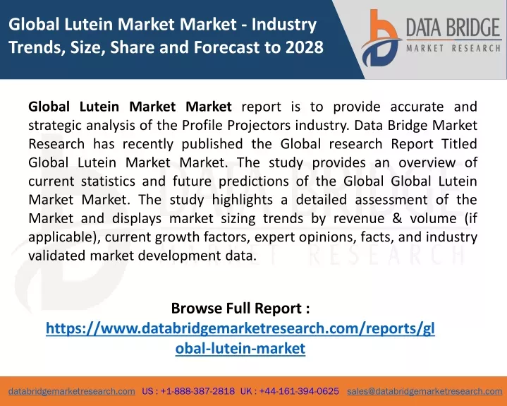 global lutein market market industry trends size