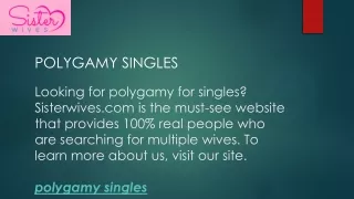 Polygamy Singles  Sisterwives.com