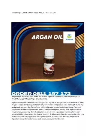 Minyak Argan Oil Untuk Muka Bekasi WA/CALL 0811 197 173