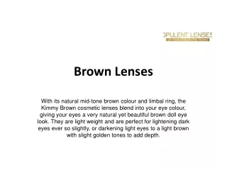 brown lenses