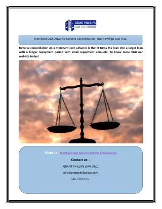 merchant cash advance reverse consolidation grant