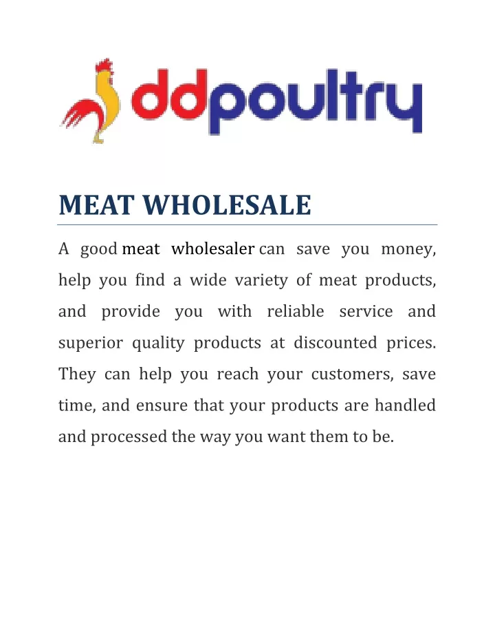 meat wholesale
