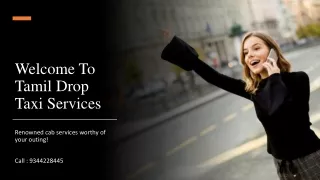 welcome to tamil drop taxi services