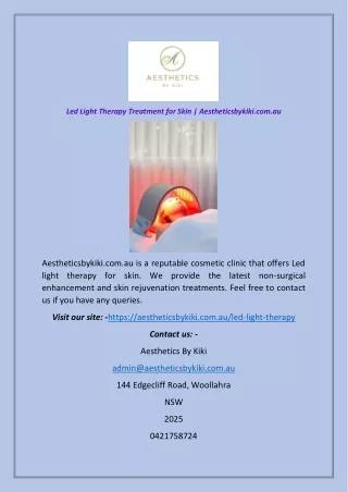 led light therapy treatment for skin