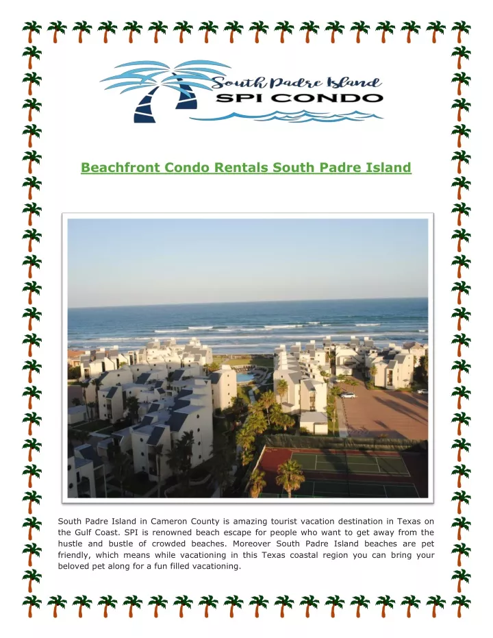 beachfront condo rentals south padre island