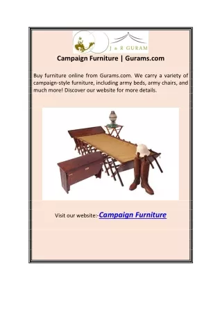 Campaign Furniture | Gurams.com